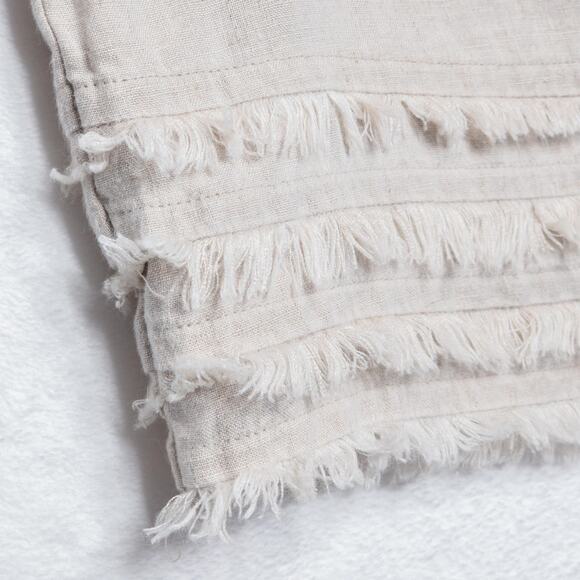 TOMMY BAHAMA Two Palms Fringed Linen Skirt Natural Flax Cruise Resort Vacation 6 - Picture 3 of 7